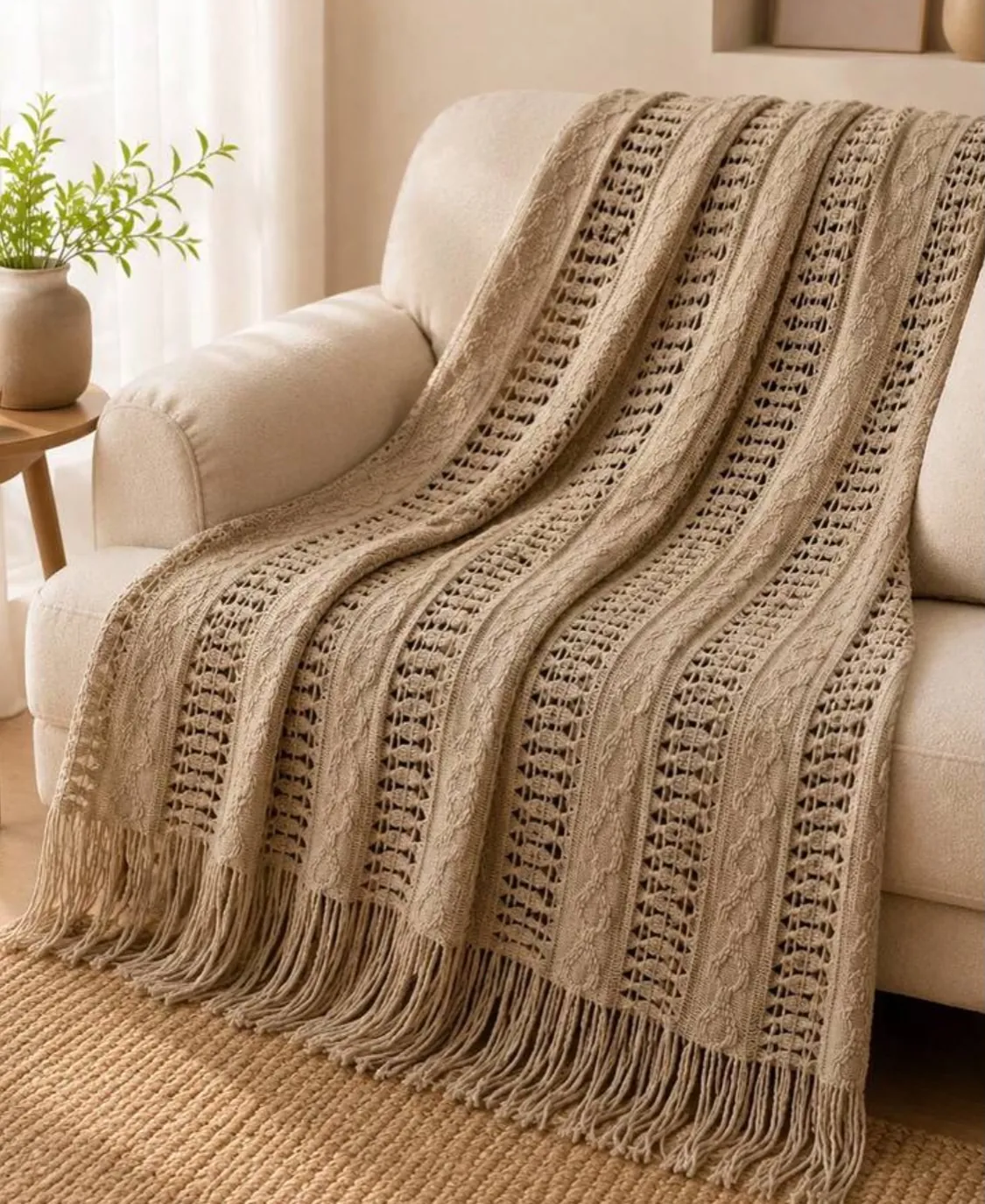 Knitted Throw Blanket