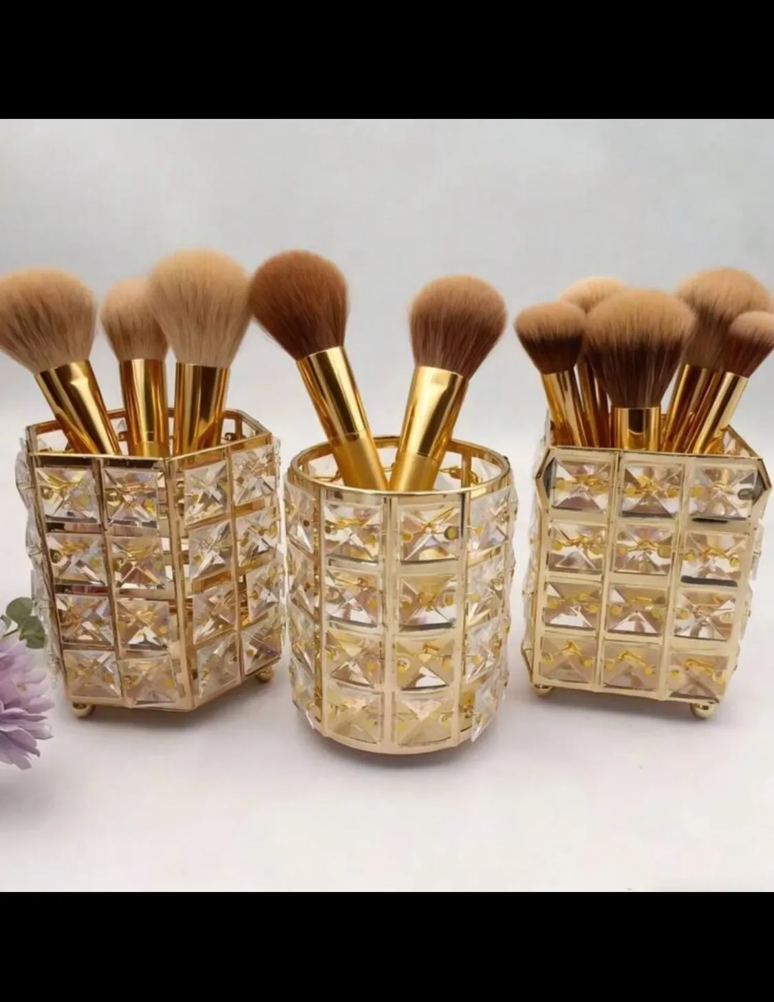 Glittery Makeup Brush Holder