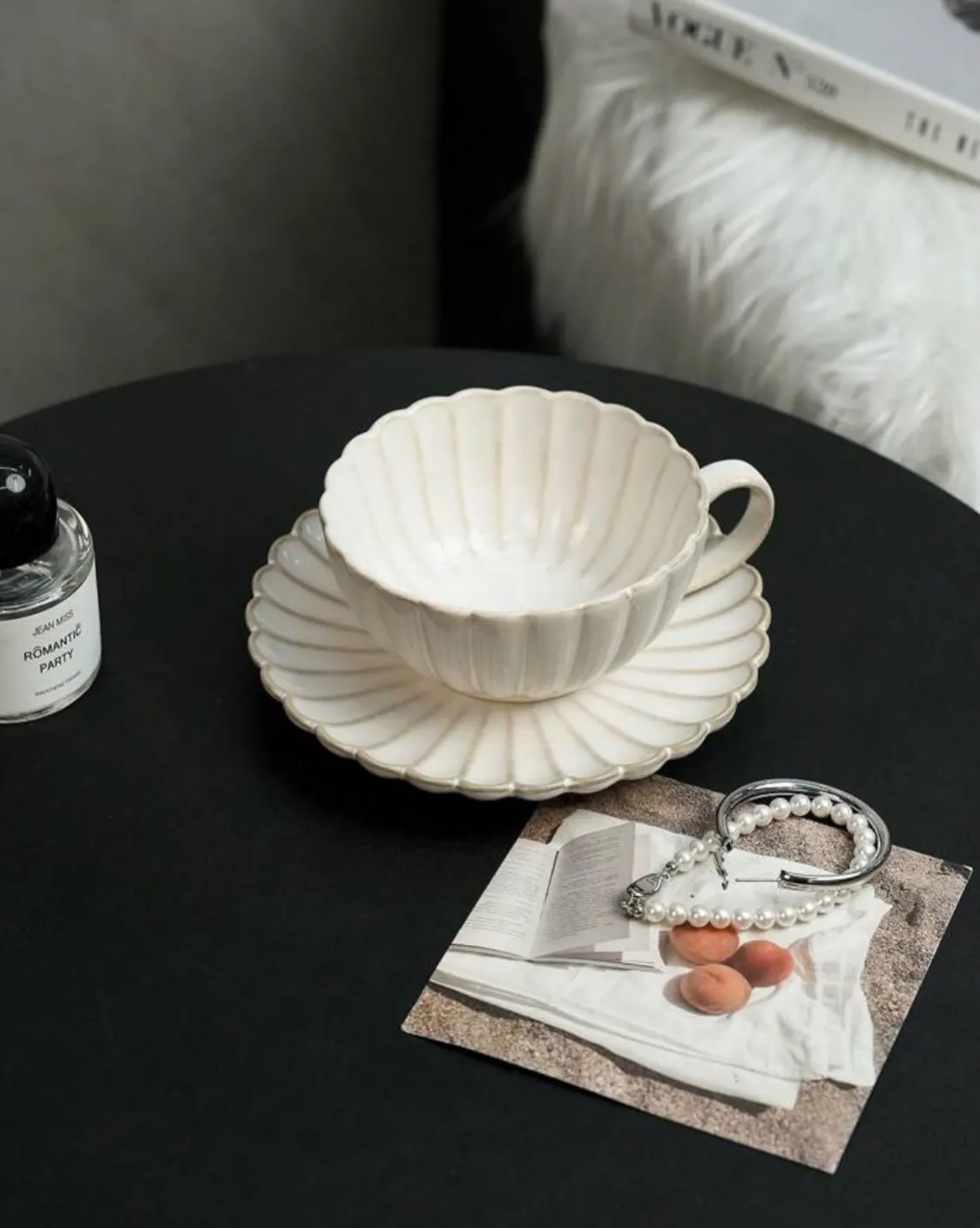 Floral Design Cup and Saucer Set
