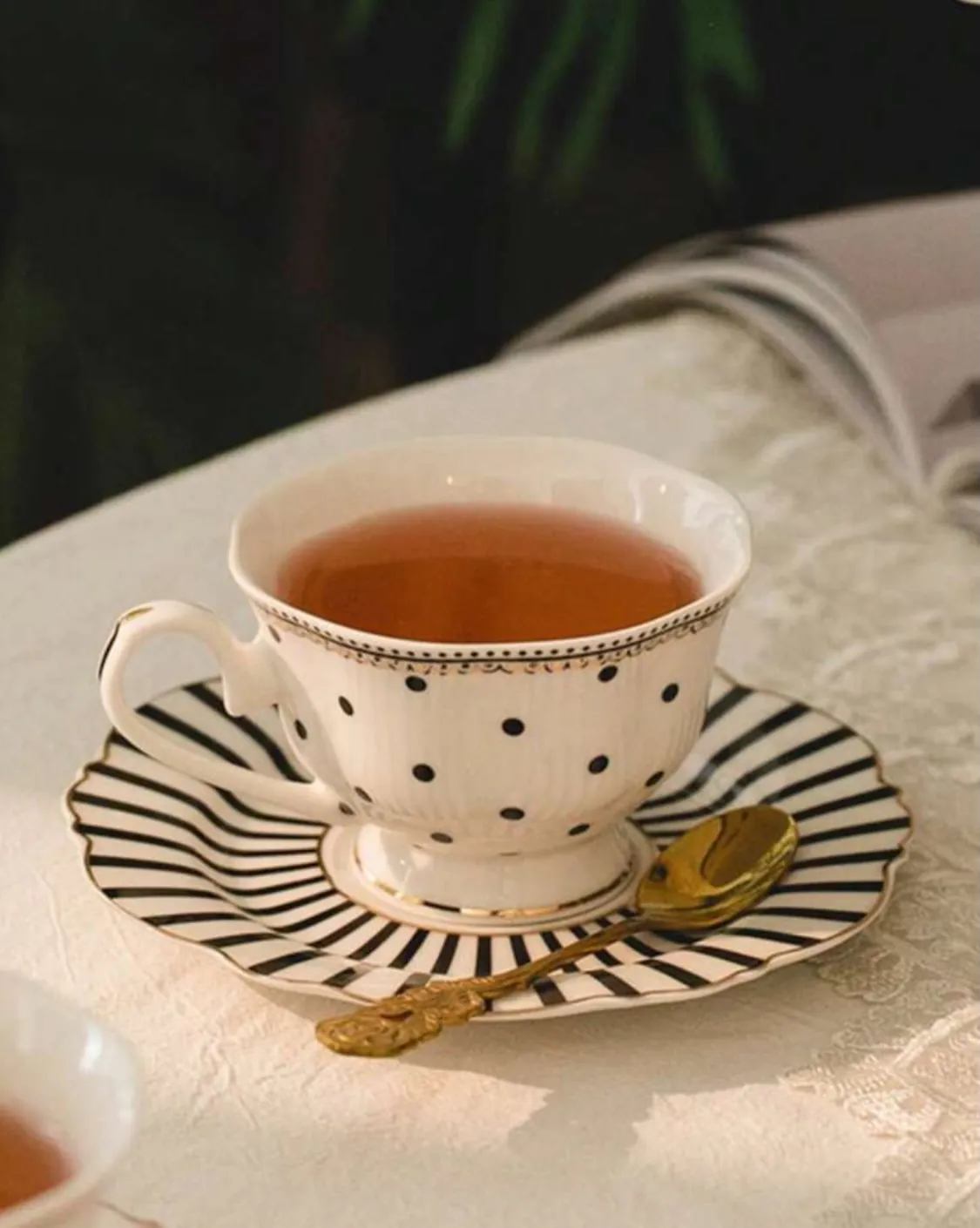 Floral Design Cup and Saucer Set