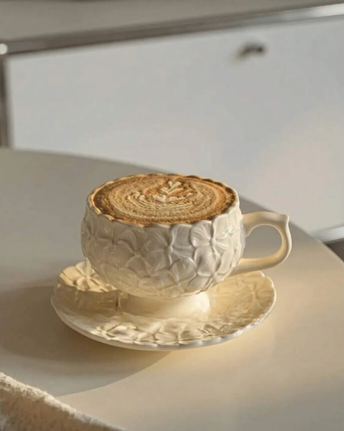 Floral Design Cup and Saucer Set