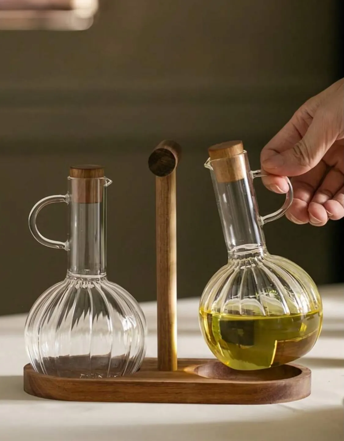 Decorative Oil and Vinegar Dispenser Set