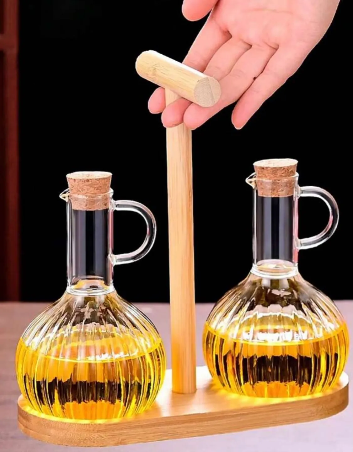 Decorative Oil and Vinegar Dispenser Set