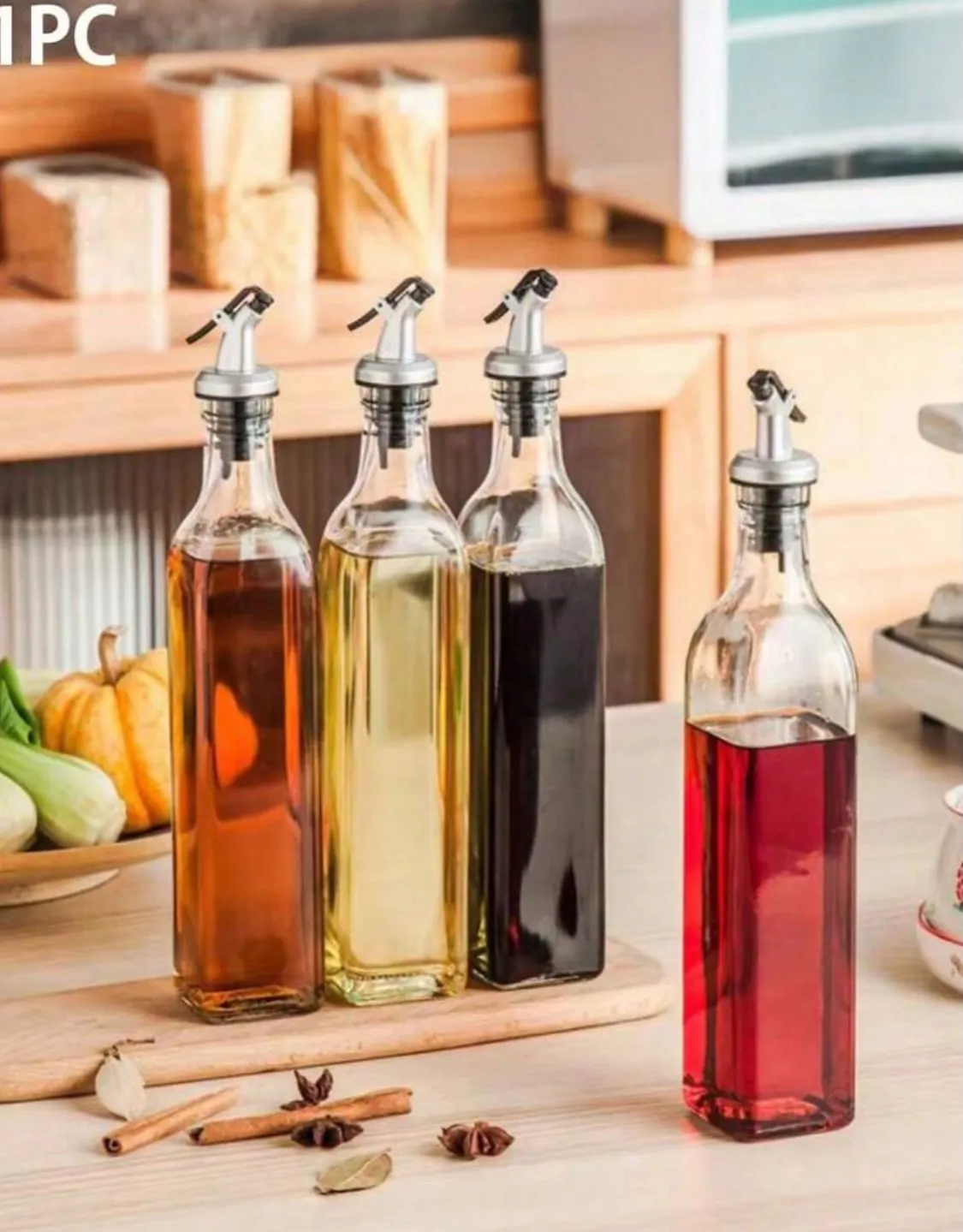 Decorative Oil and Vinegar Dispenser Set