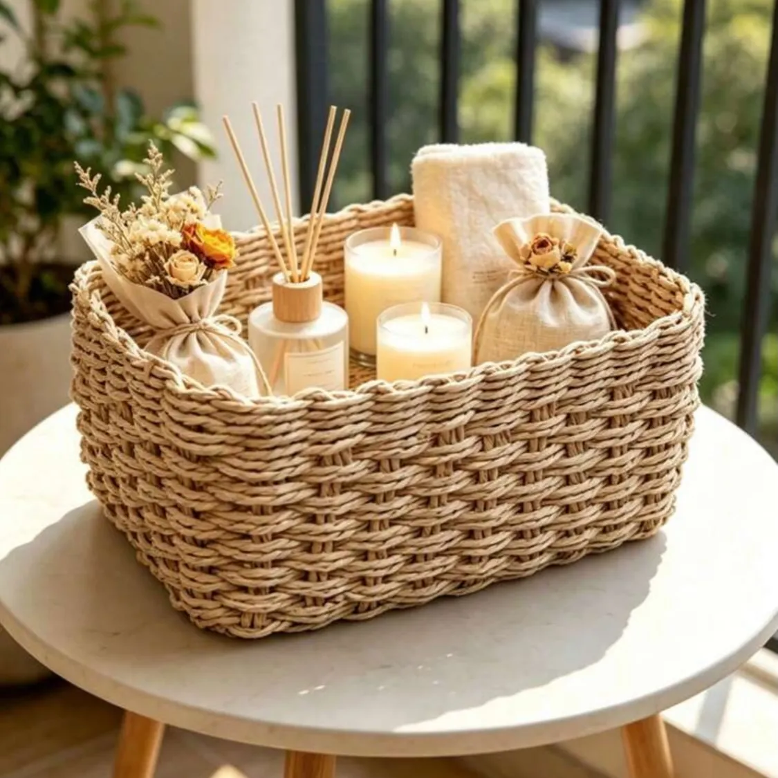 Woven Home Storage Baskets Set