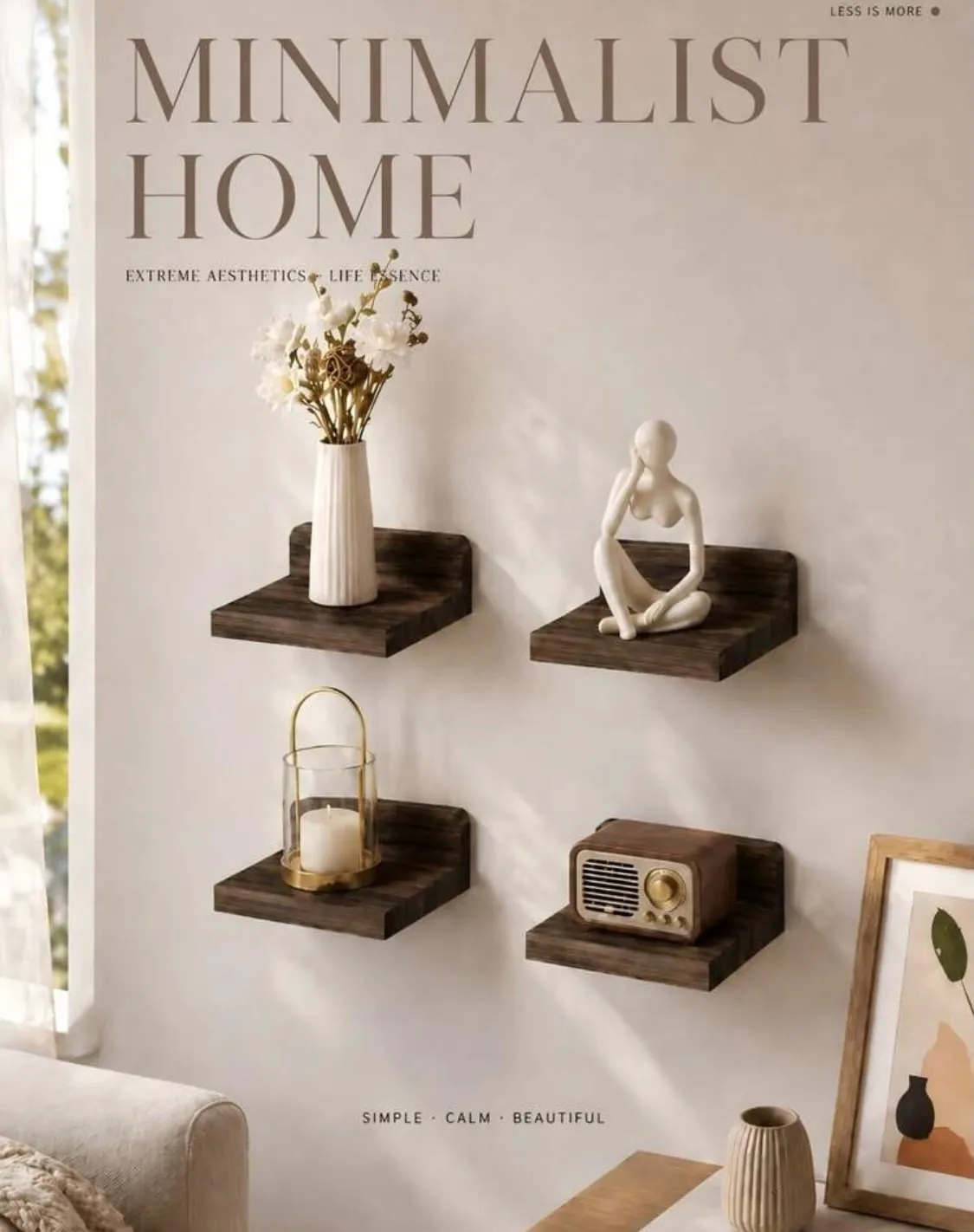 Minimalist Floating Wall Shelves