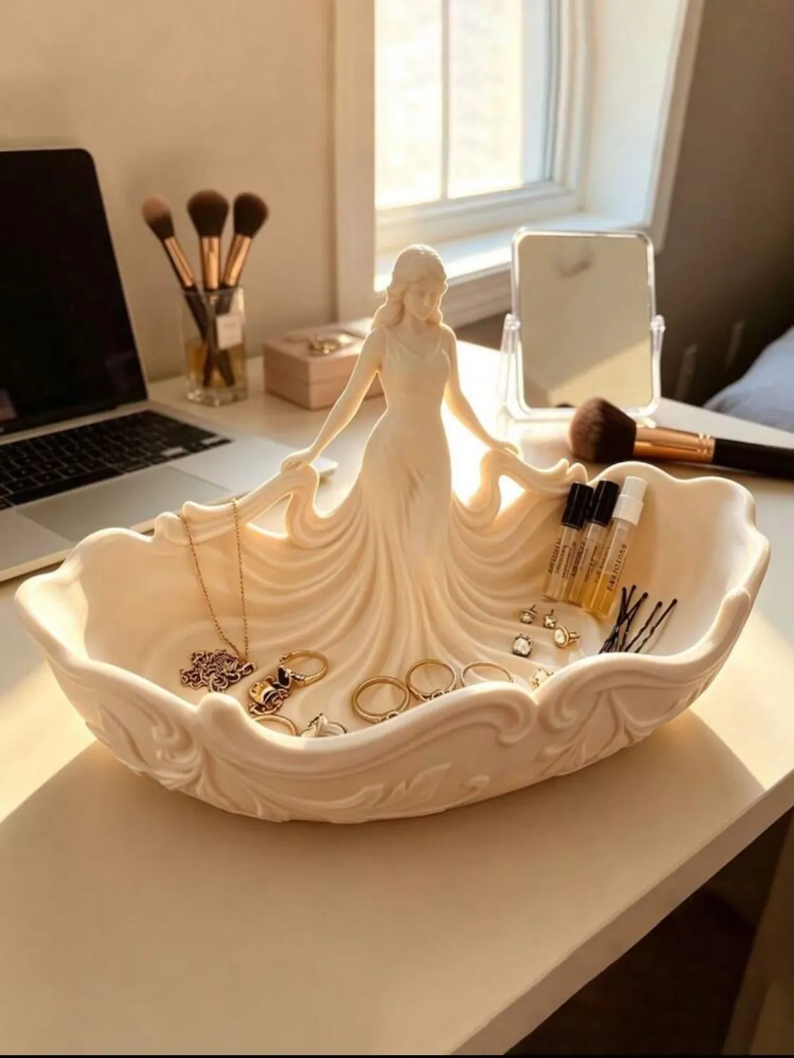Decorative Jewelry Tray with Figure