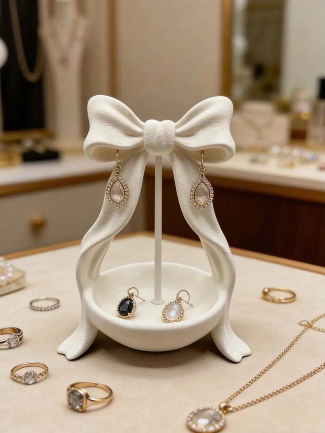 Decorative Jewelry Tray with Figure