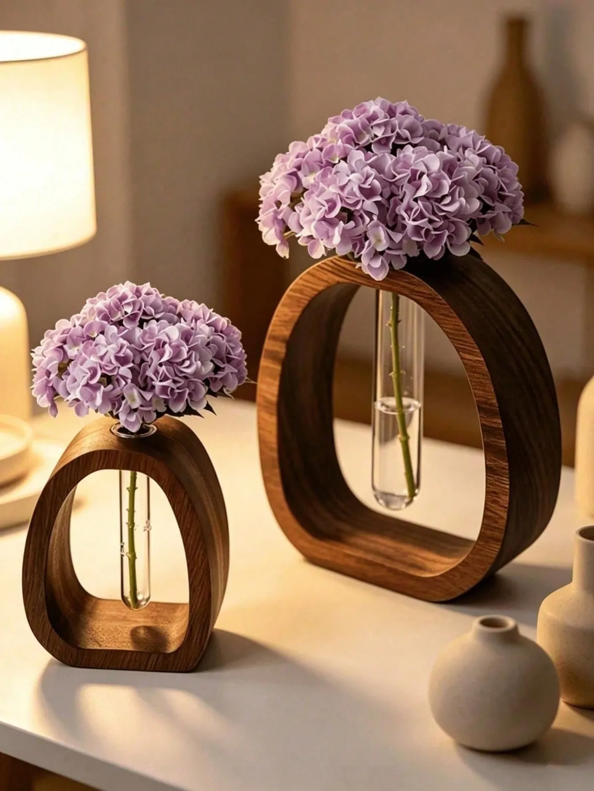 Decorative Glass Vases with Rope Wrap