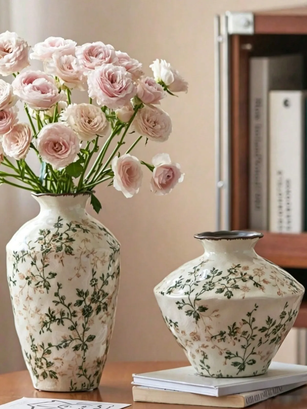 Decorative Glass Vases with Rope Wrap