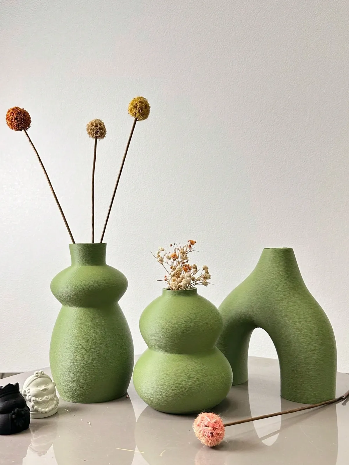 Decorative Glass Vases with Rope Wrap