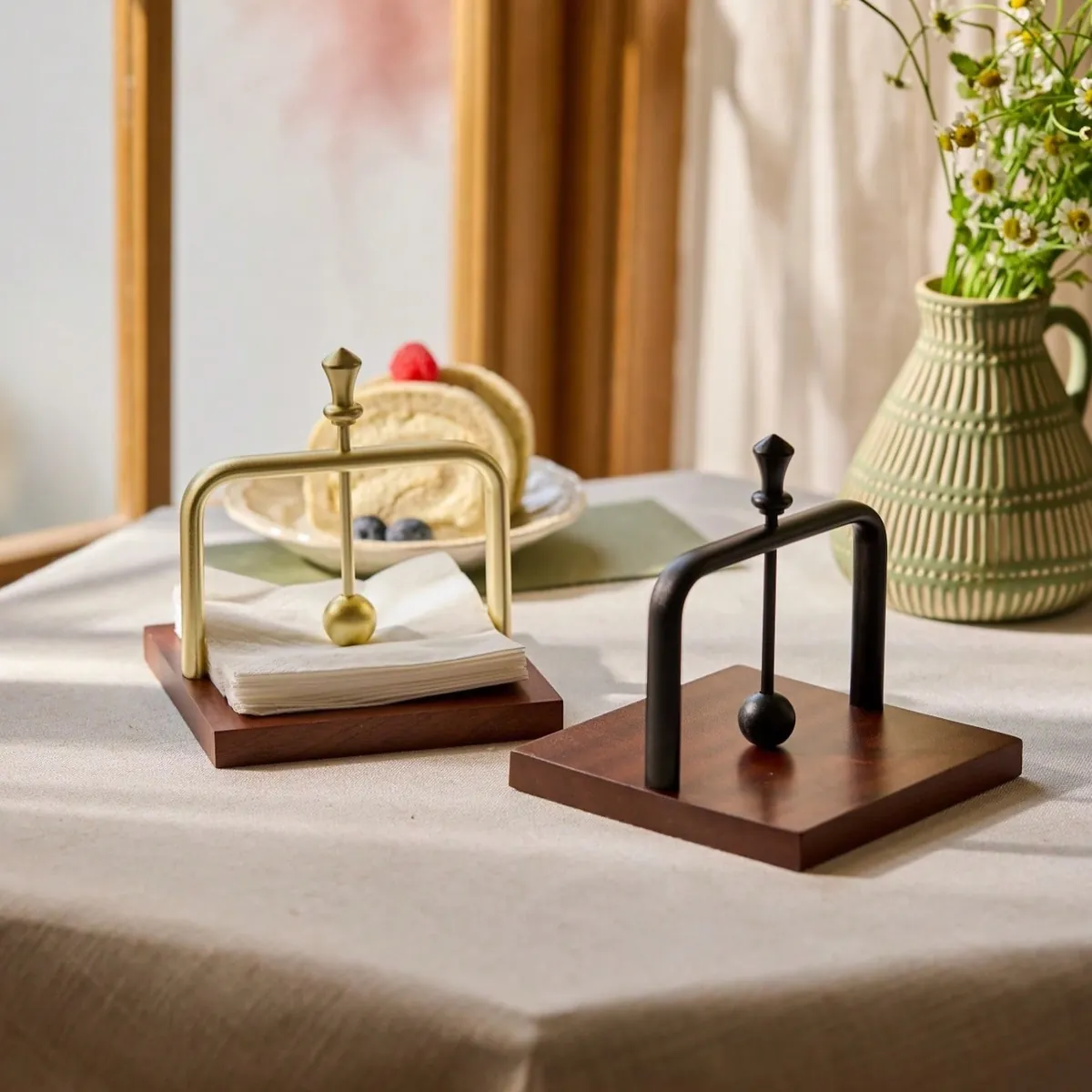 Wooden Toothpick Holder with Lid