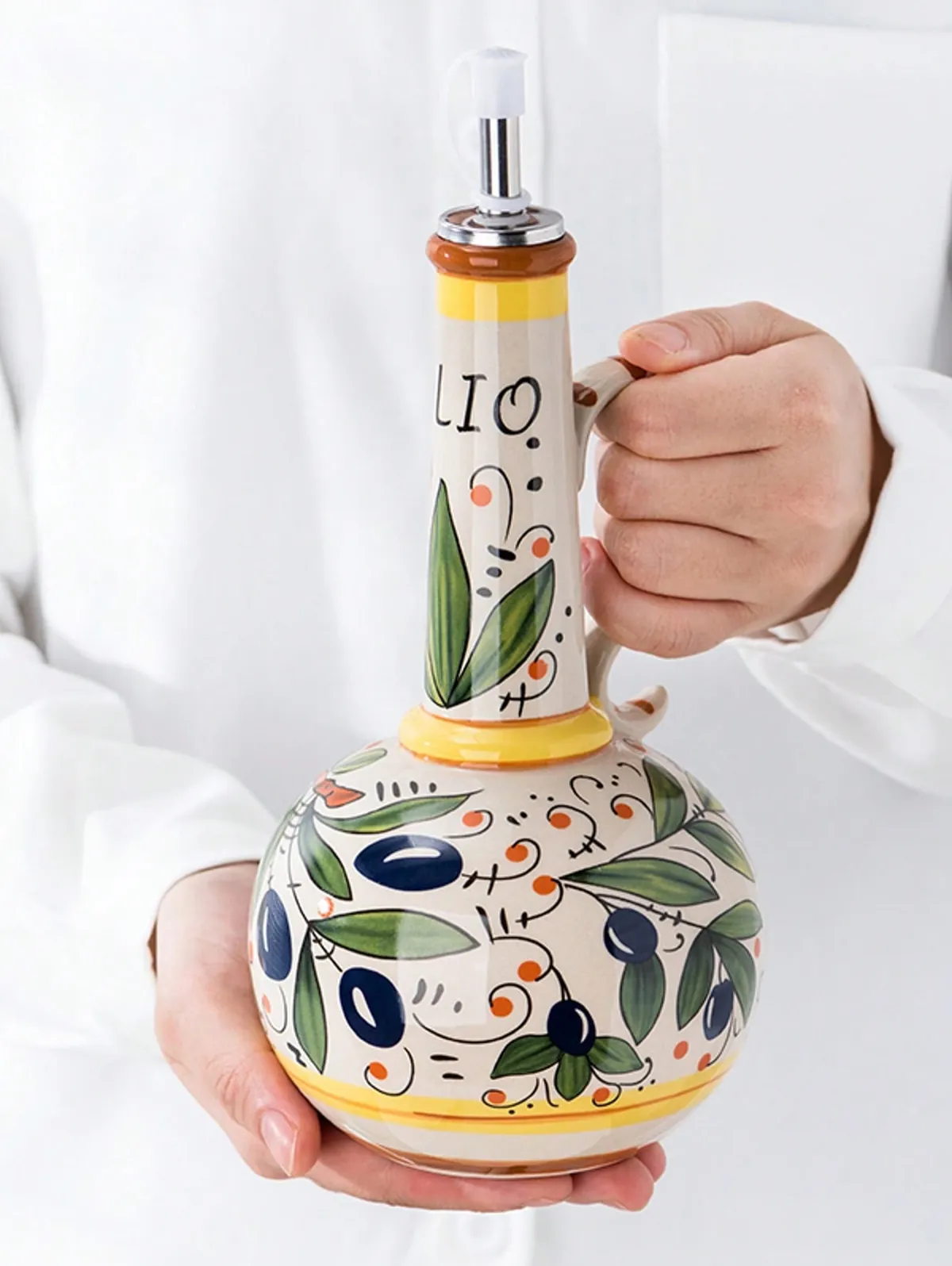 Oil Dispenser Bottle with Lemon Design