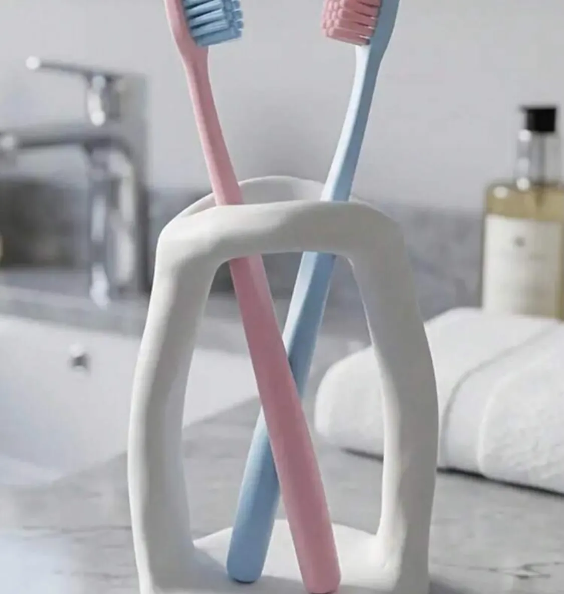 Wall-Mounted Toothbrush and Bathroom Organizer