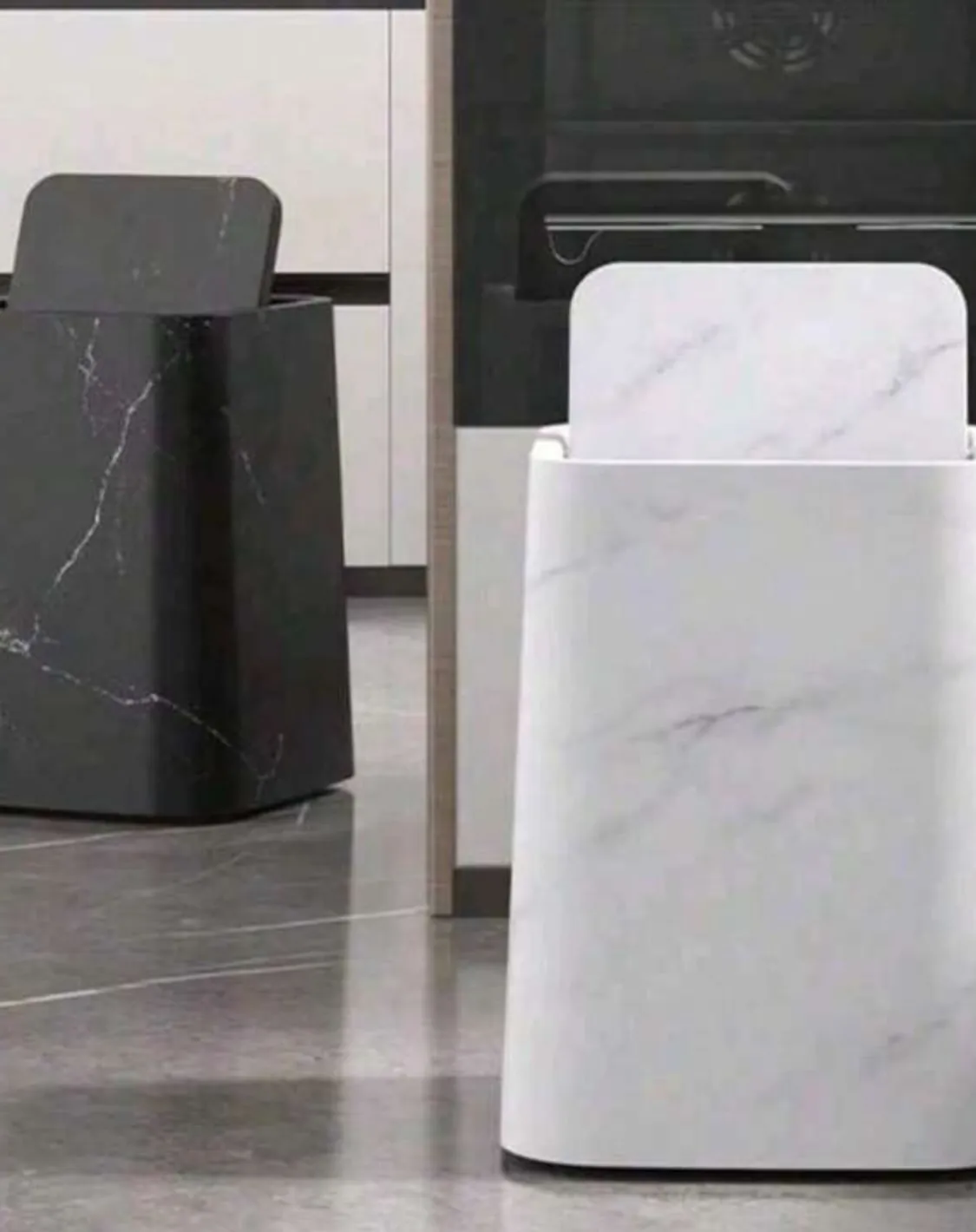 Marble Pattern Waste Bin