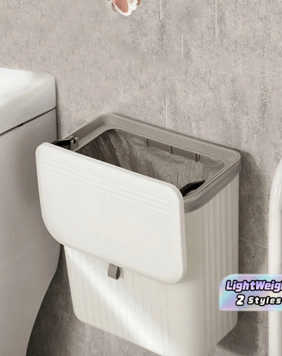 Marble Pattern Waste Bin