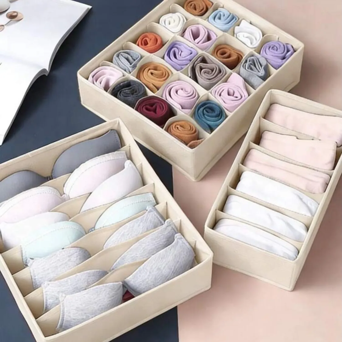 Underwear and Sock Organizer Bins