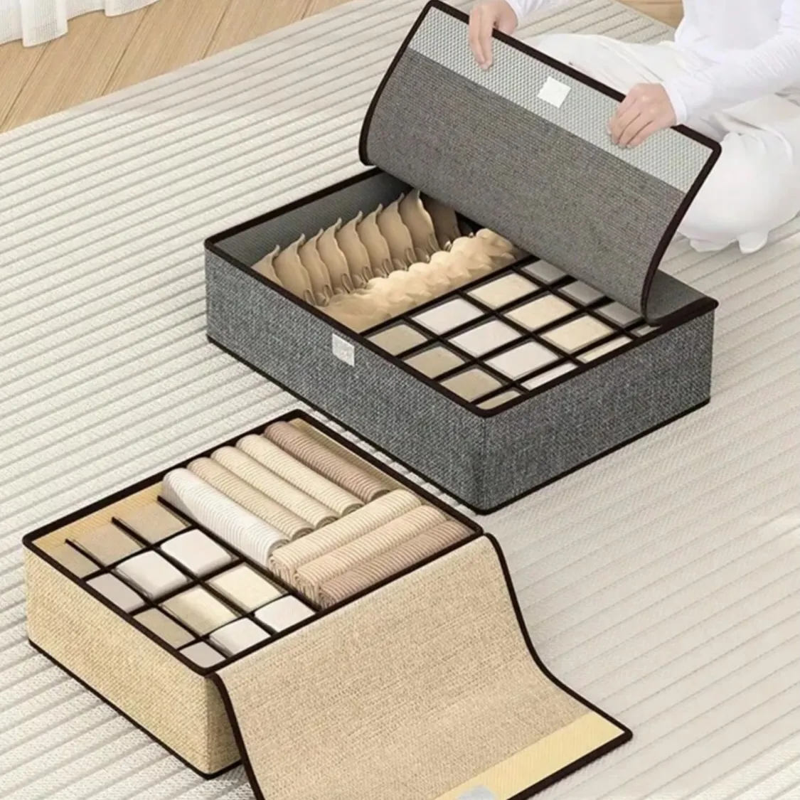 Underwear and Sock Organizer Bins