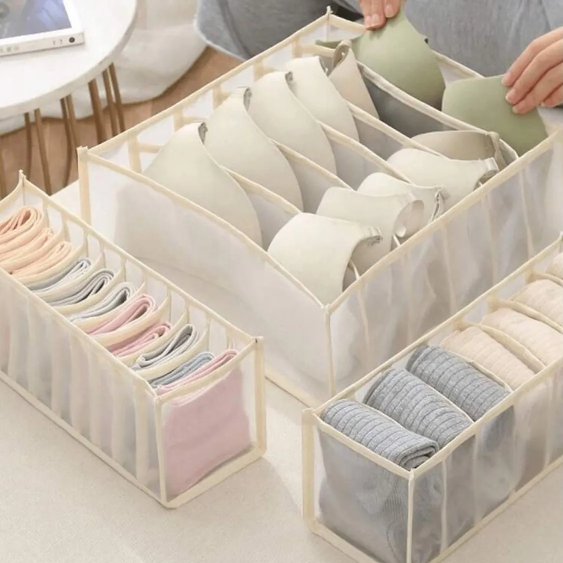 Underwear and Sock Organizer Bins