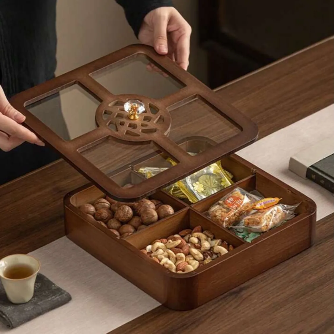 Wooden Nut and Snack Serving Set