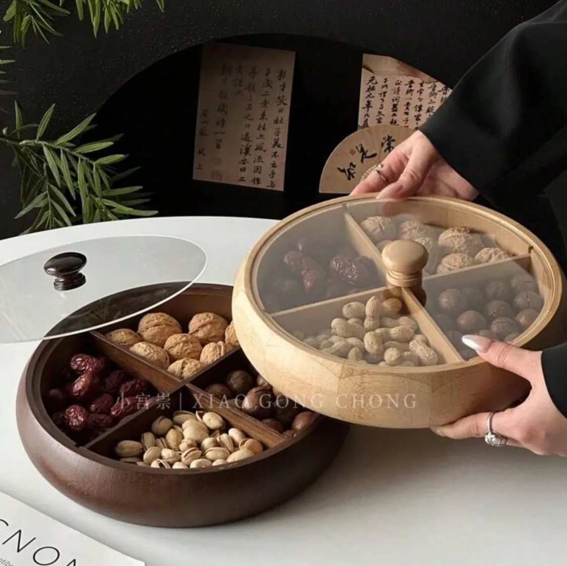 Wooden Nut and Snack Serving Set