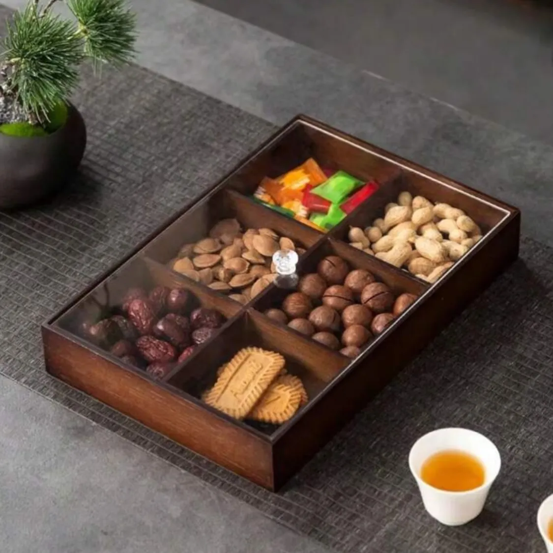 Wooden Nut and Snack Serving Set