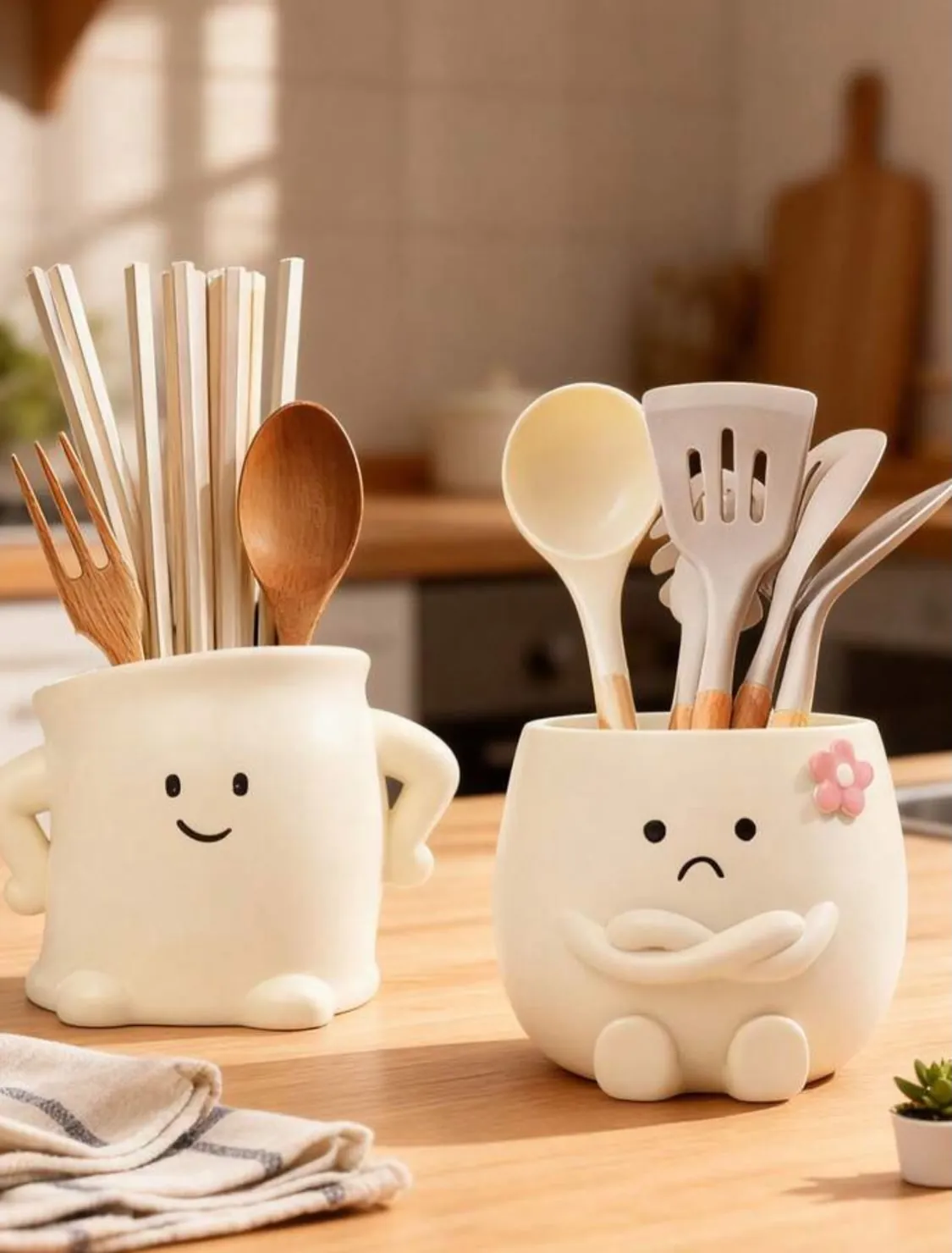Swan-Shaped Kitchen Utensil Holder