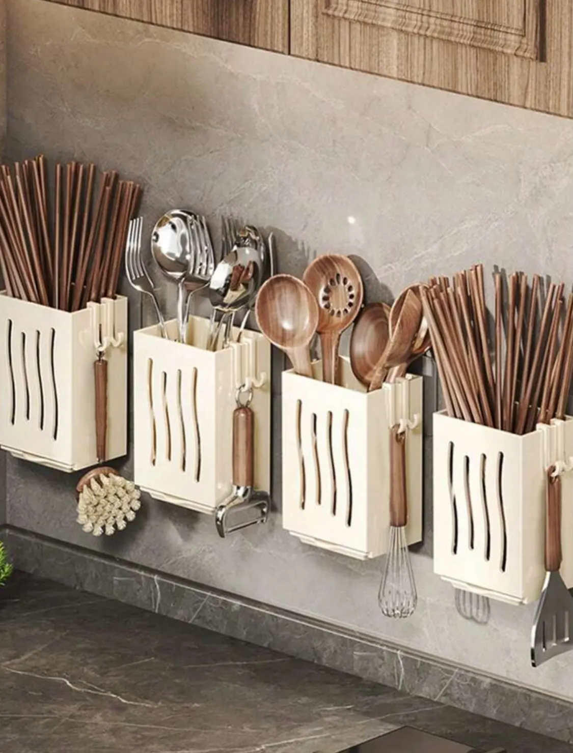 Swan-Shaped Kitchen Utensil Holder