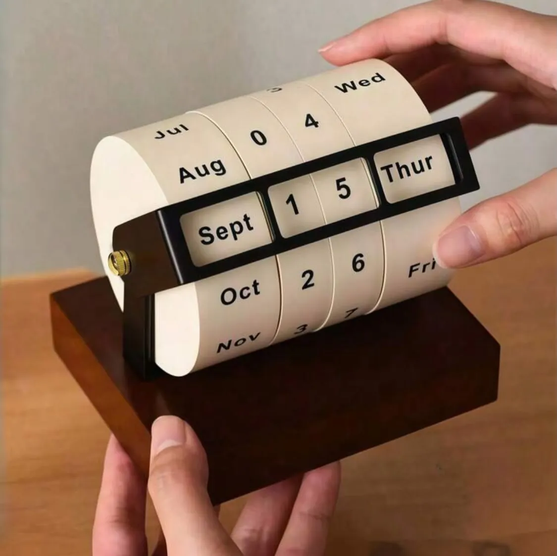 Perpetual Calendar with Wooden Base