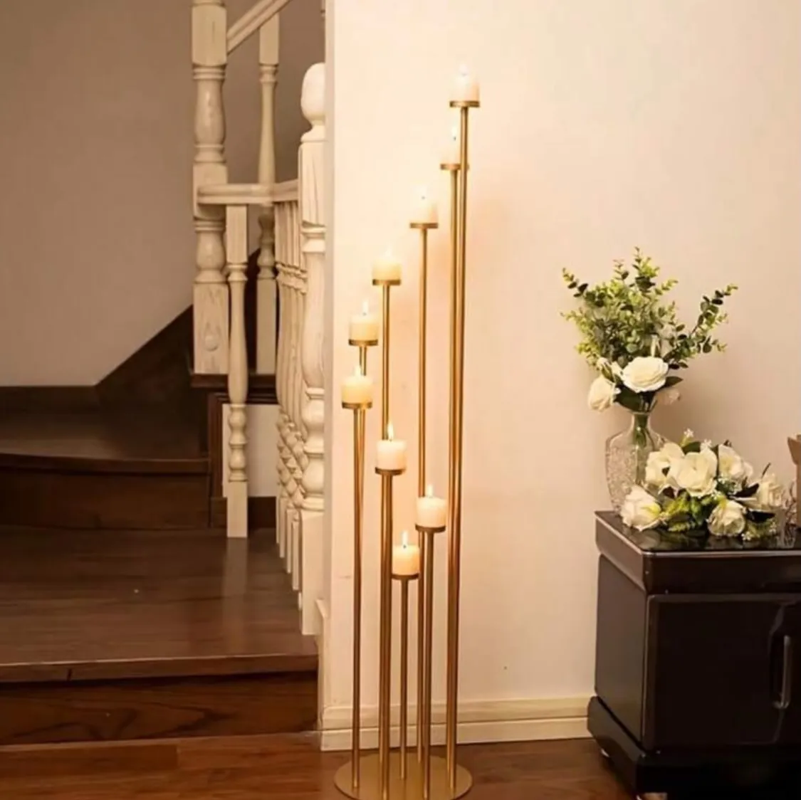 Modern Gold Candle Holder Set