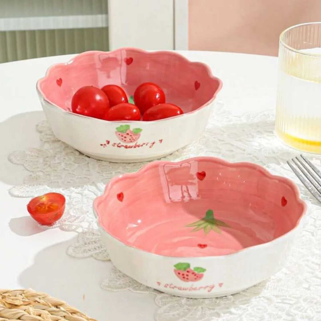 Heart-Shaped Ceramic Bowls