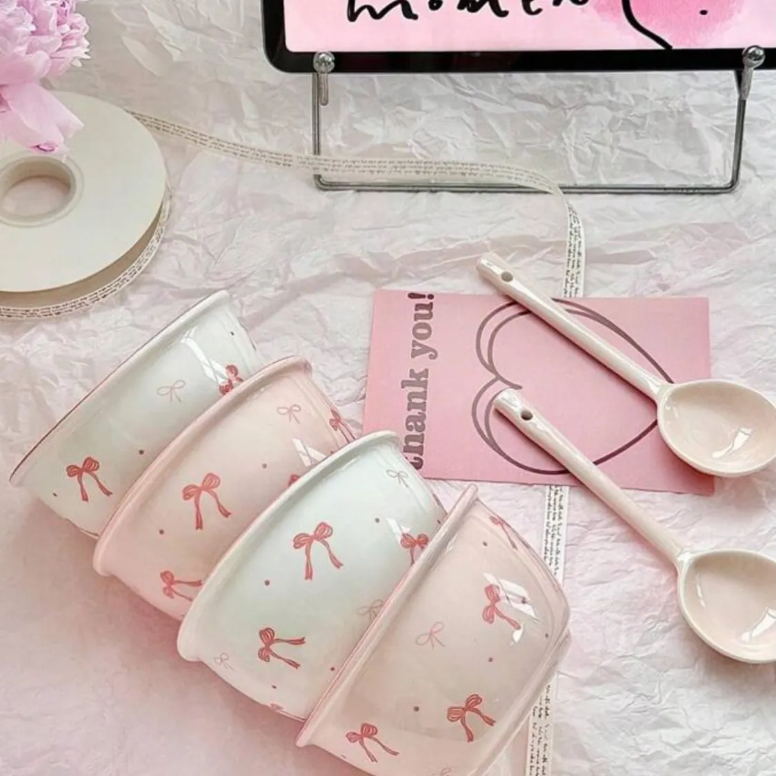 Heart-Shaped Ceramic Bowls