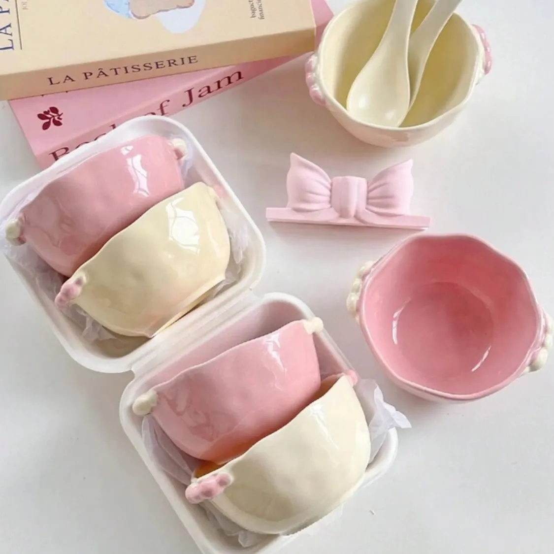 Heart-Shaped Ceramic Bowls