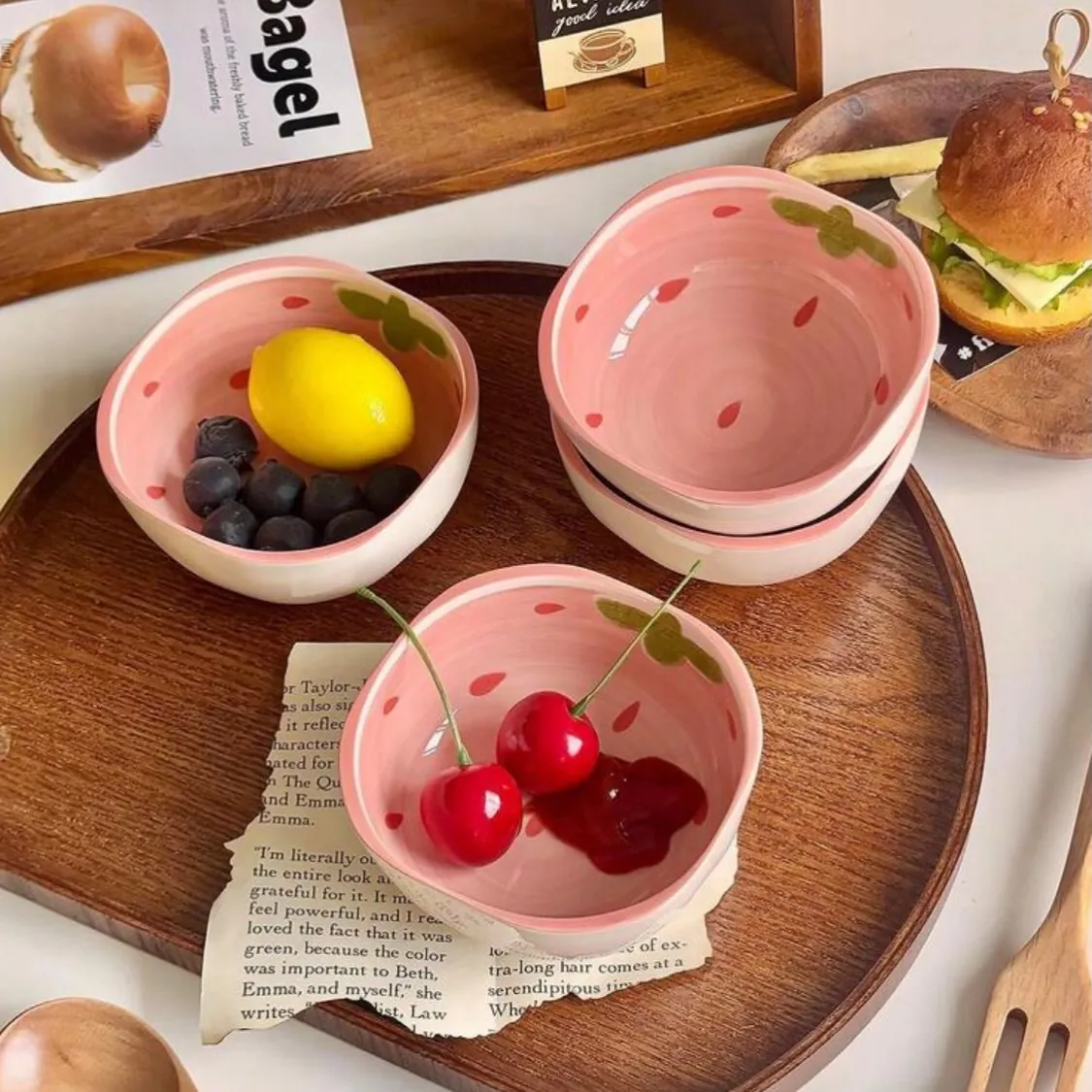 Heart-Shaped Ceramic Bowls