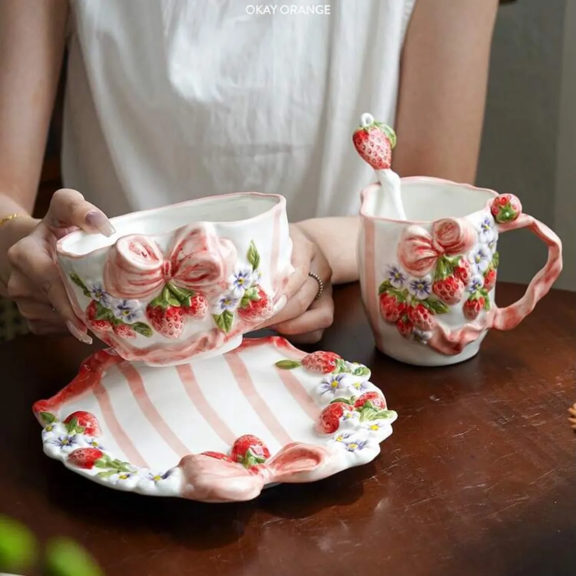 Heart-Shaped Ceramic Bowls