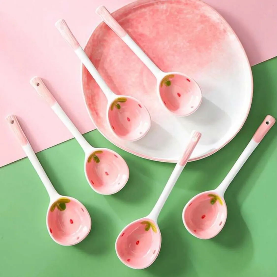 Ceramic Dessert Spoons Set