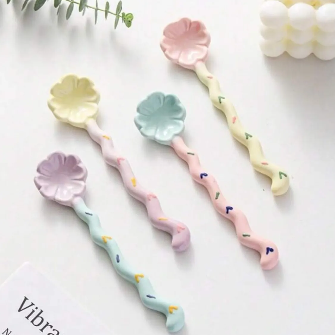 Ceramic Dessert Spoons Set