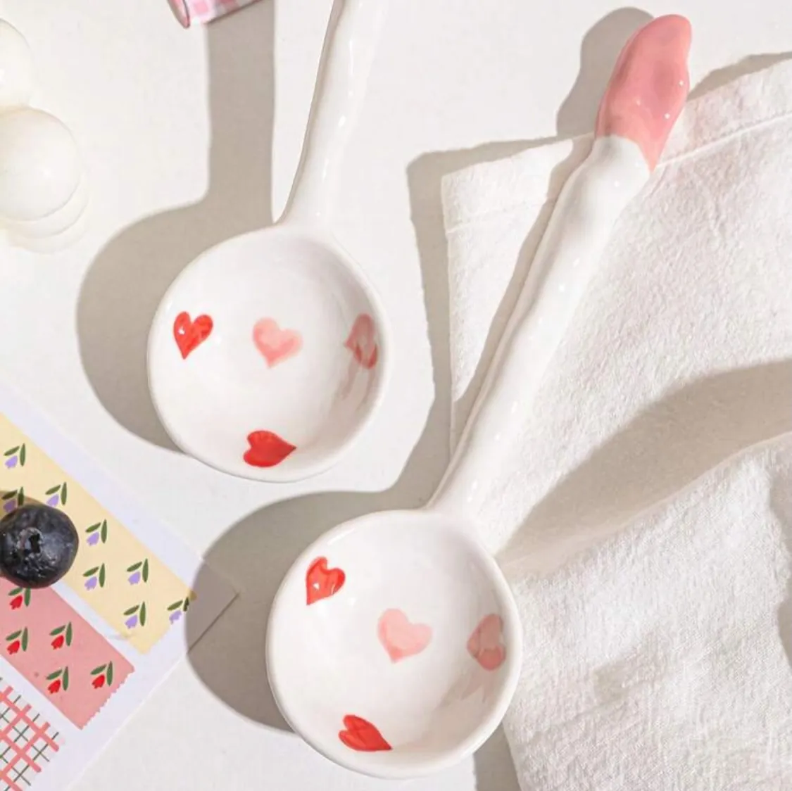 Ceramic Dessert Spoons Set