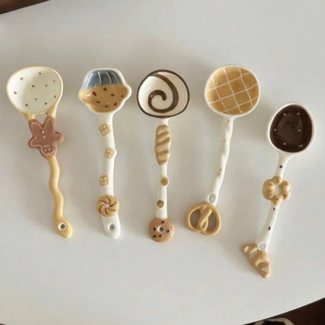 Ceramic Dessert Spoons Set