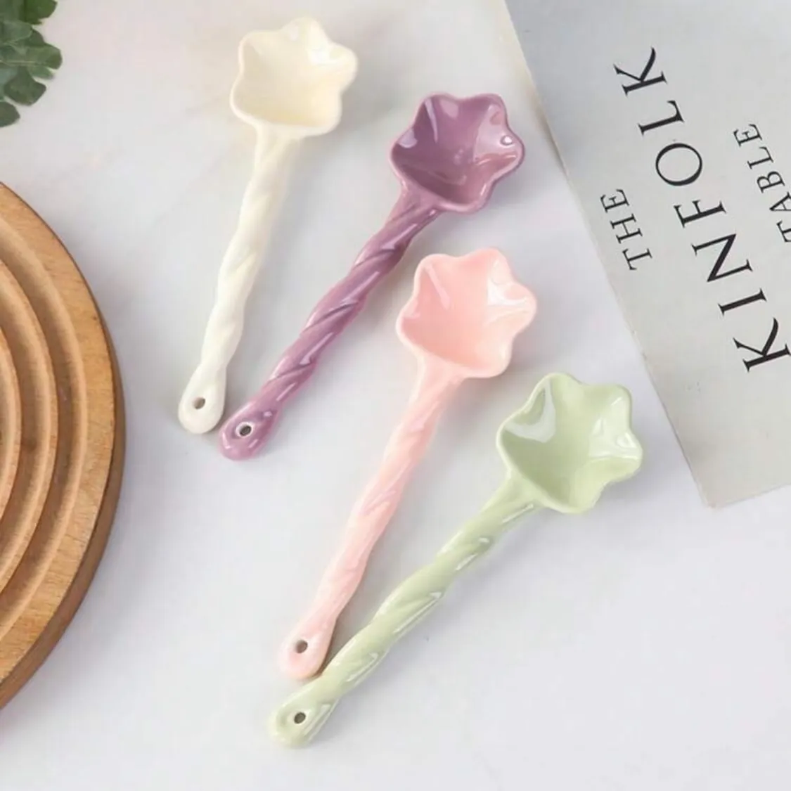 Ceramic Dessert Spoons Set