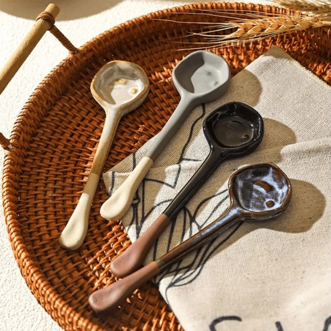 Ceramic Dessert Spoons Set
