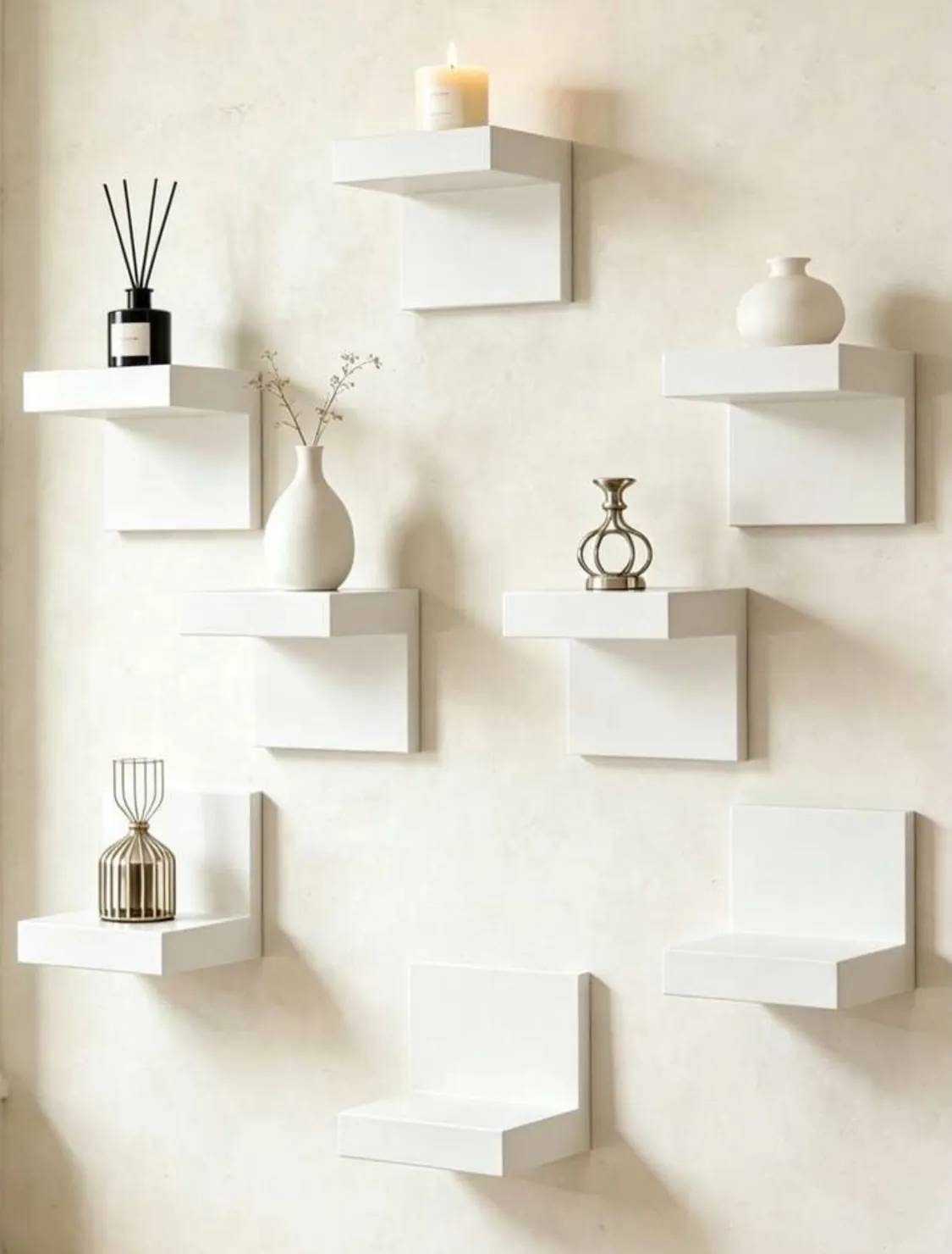 Wall-Mounted Wooden Vases