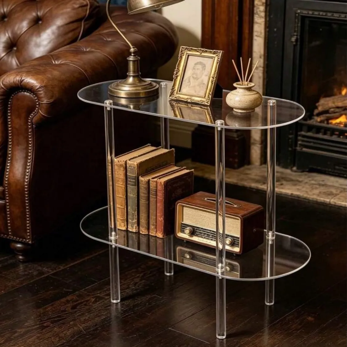 Modern Living Room Sofa and Side Table Set