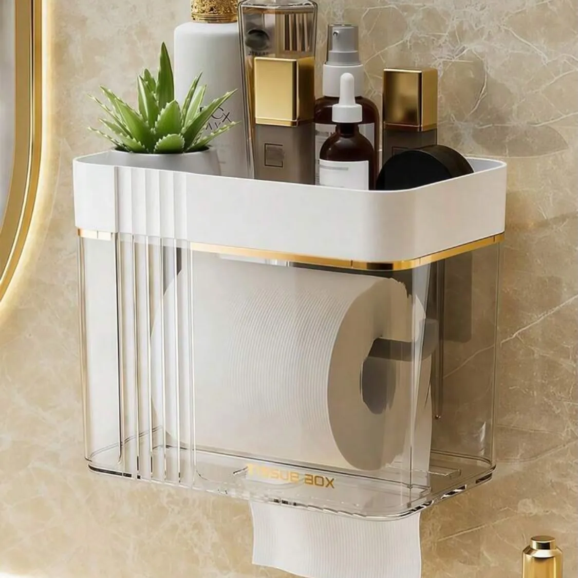 Bathroom Shelf with Towel Rack