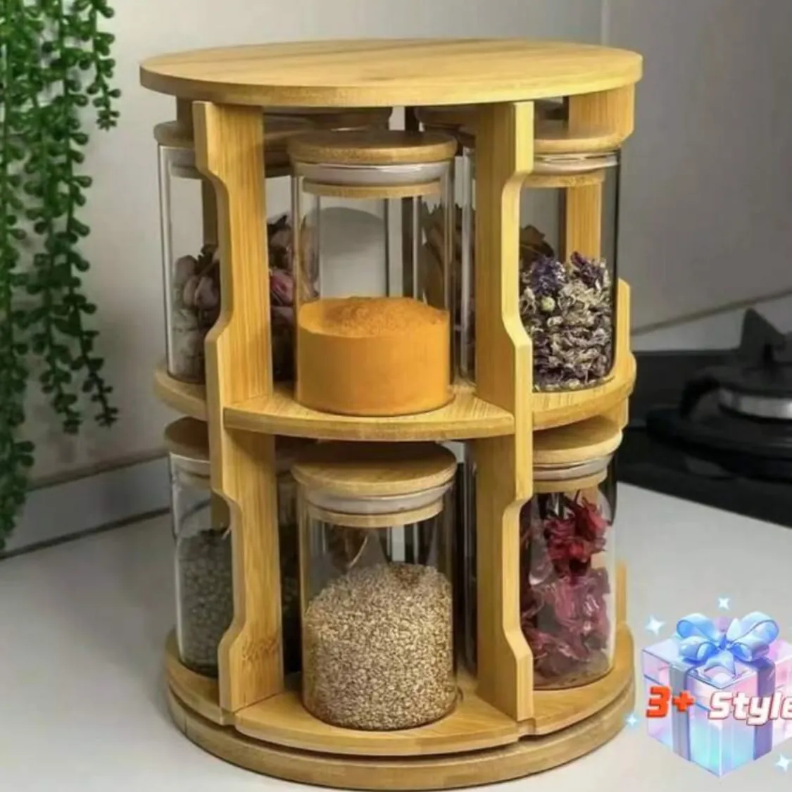 Rotating Spice Rack Organizer