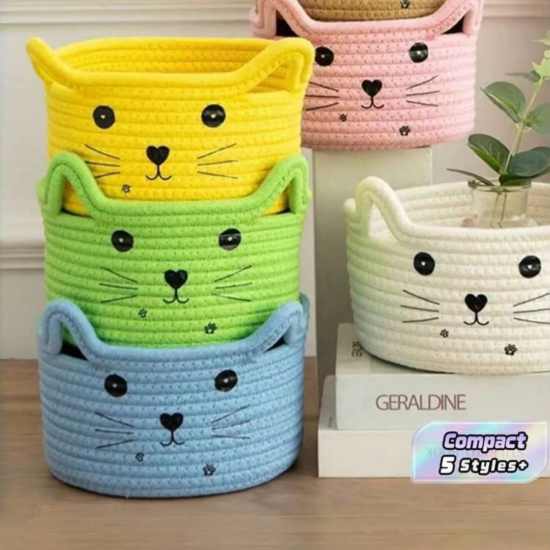 Woven Rattan Bear-Shaped Wall Shelf