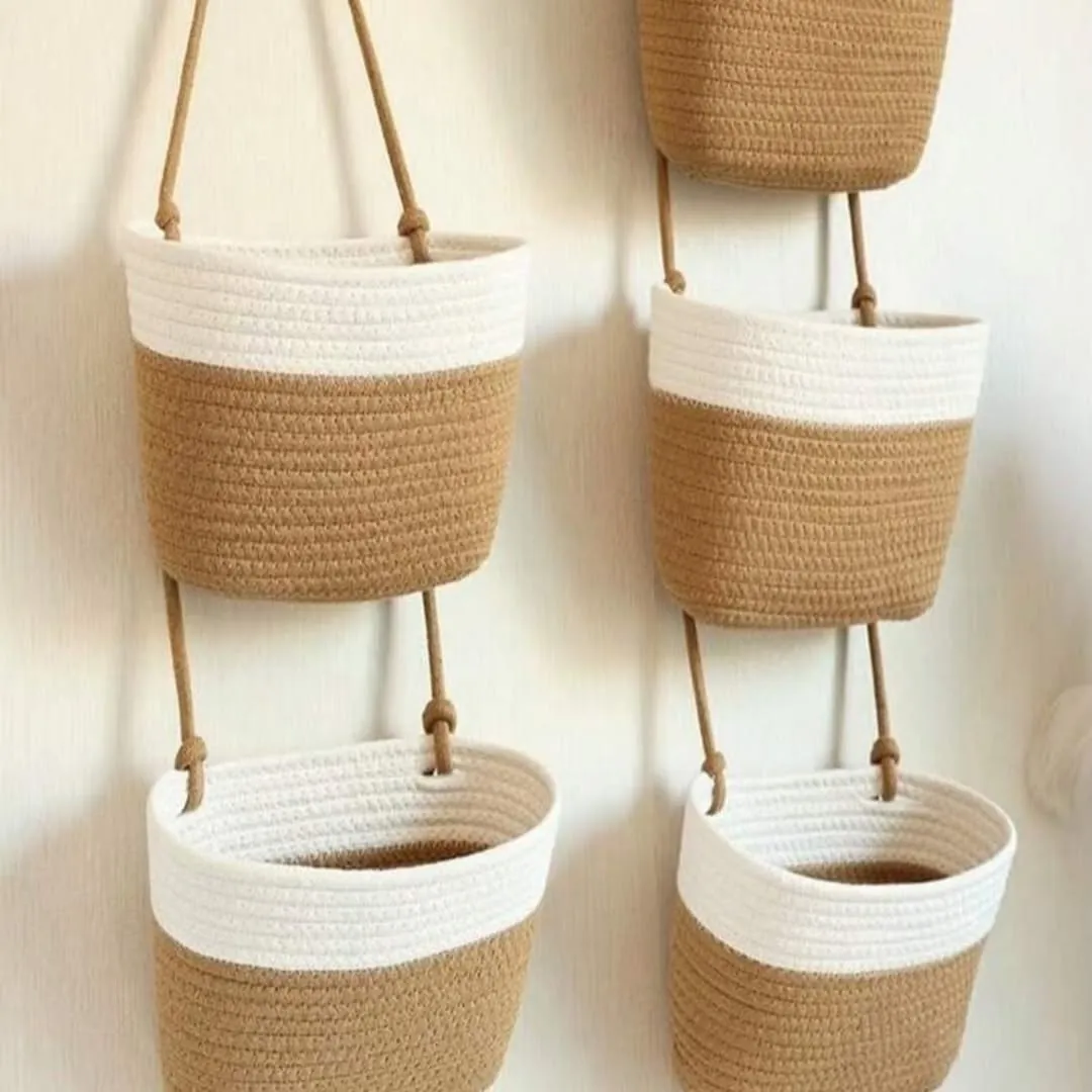 Woven Rattan Bear-Shaped Wall Shelf