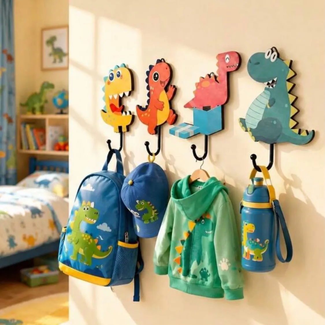 Wooden Car-Shaped Wall Hooks
