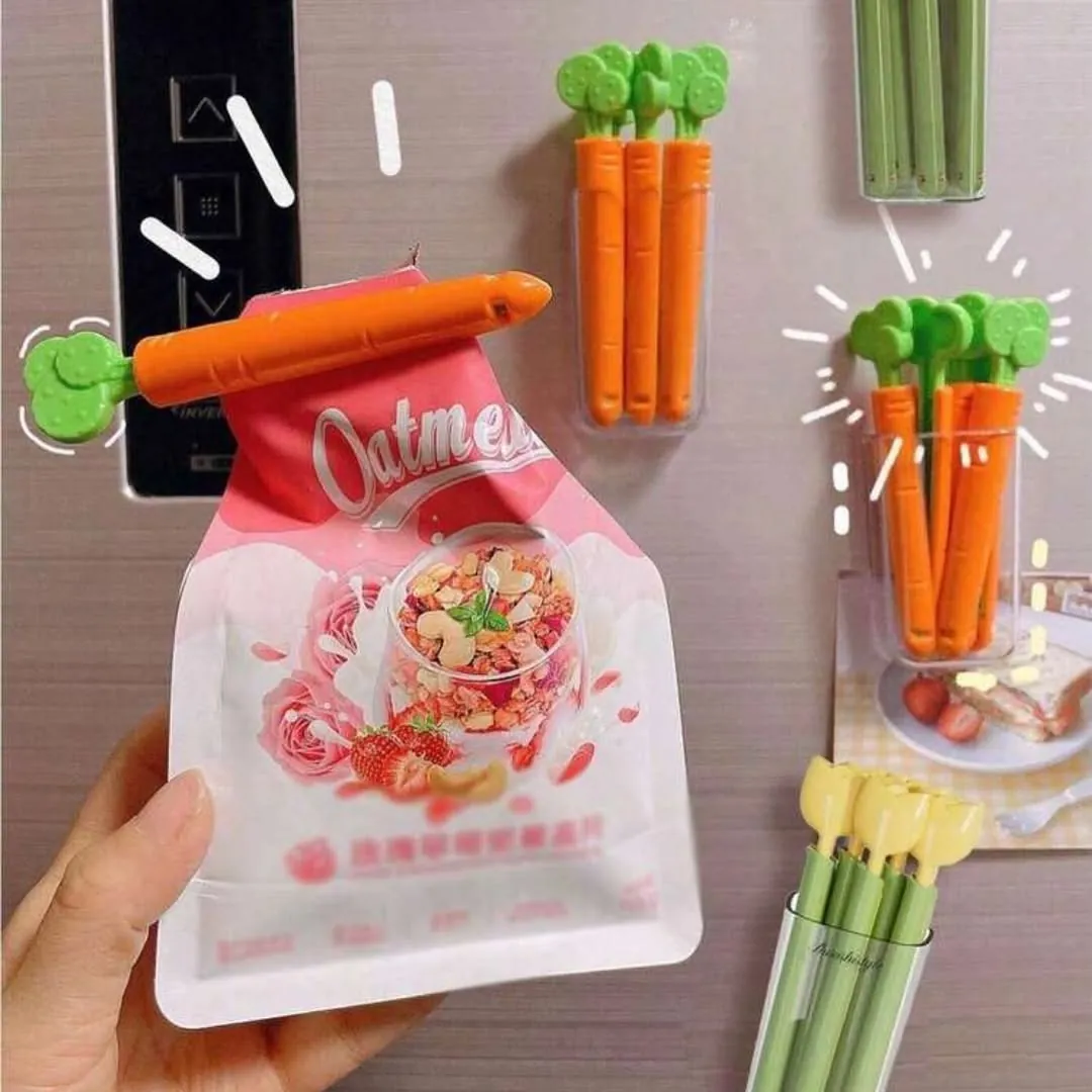 Carrot-Shaped Bag Clips