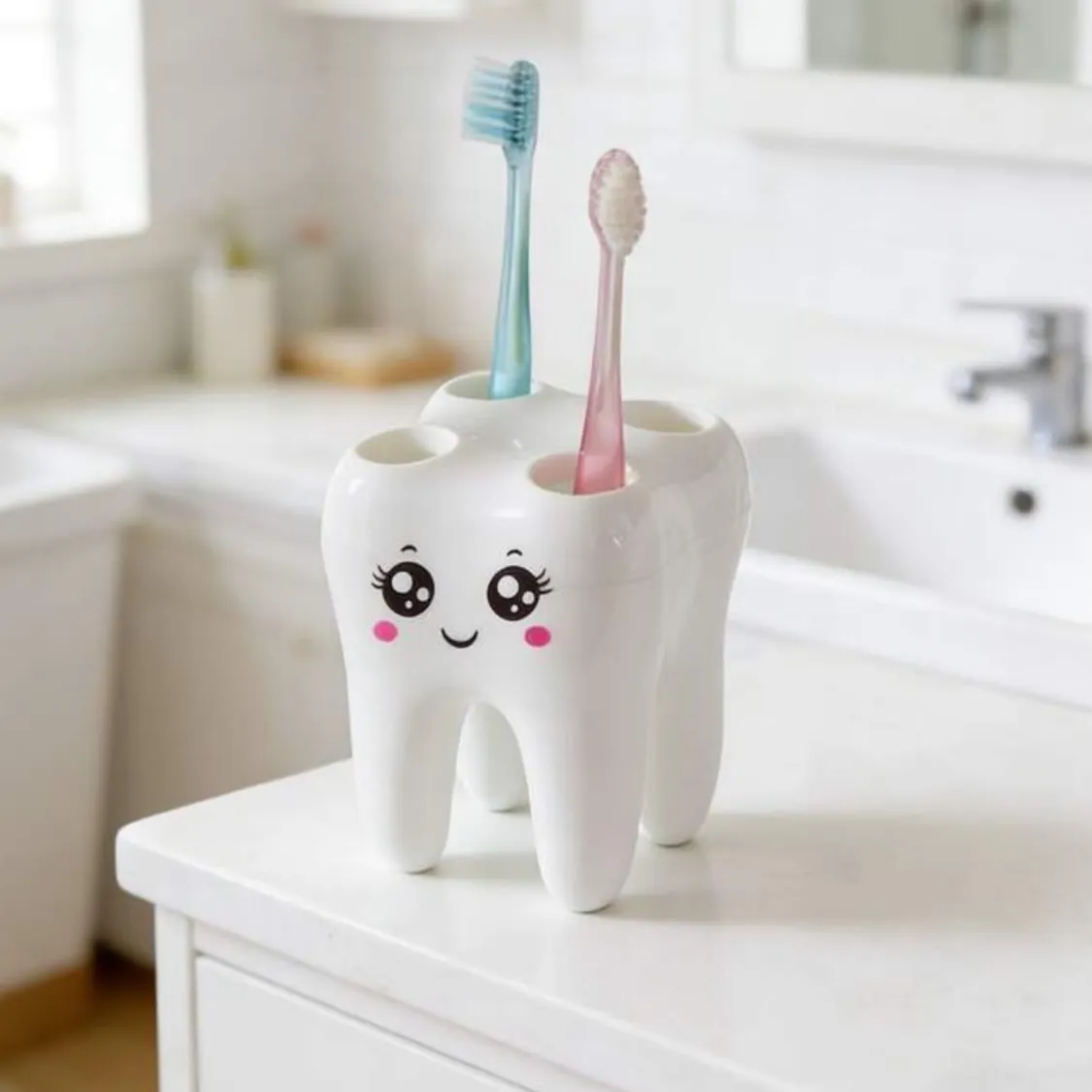 Cute Toothbrush and Toothpaste Holder